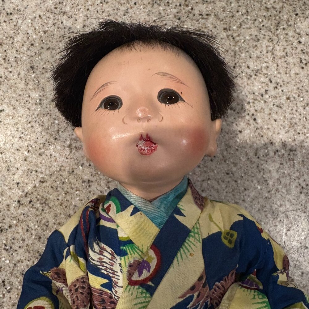 VINTAGE Beautiful Asian Composition Baby, All Original - Picture 2 of 10